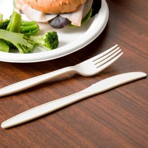 塑料叉子，友好的一次性餐具，环保餐具