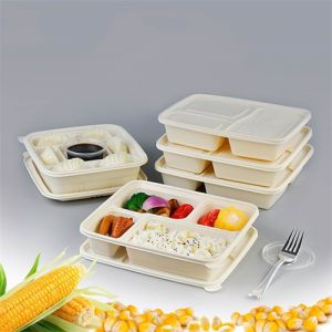 批发甘蔗午餐托盘中国700Ml食品容器供应商隔间盒包装