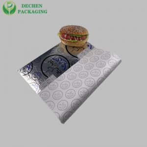 Burger Foil Wrapping Paper Custom Printed Logo Burger Foil