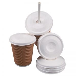 罐头à sucre纸biodégradable甘蔗渣tasse à café couvercle jetable